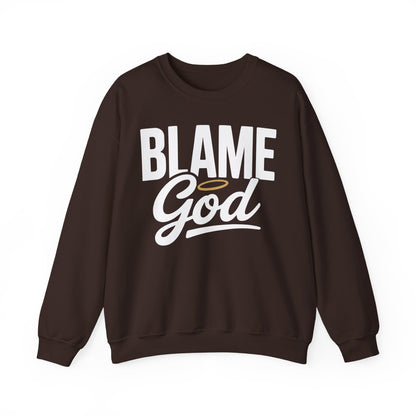 Blame God (Halo) | Unisex Heavy Blend™ Crewneck Sweatshirt