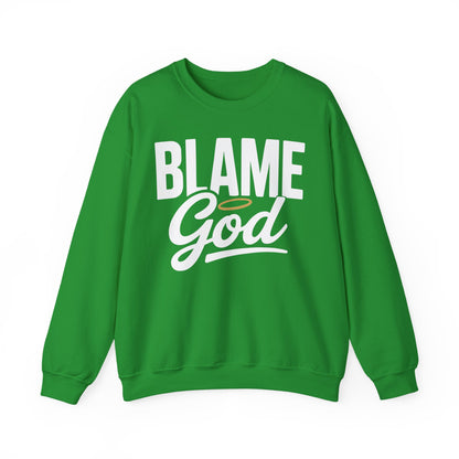 Blame God (Halo) | Unisex Heavy Blend™ Crewneck Sweatshirt