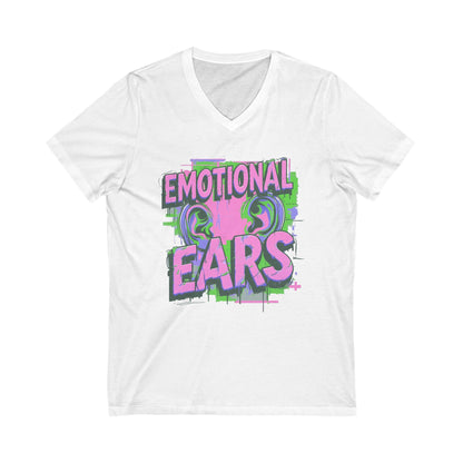 Emotional Ears (Splash) | Unisex Short Sleeve V-Neck Tee