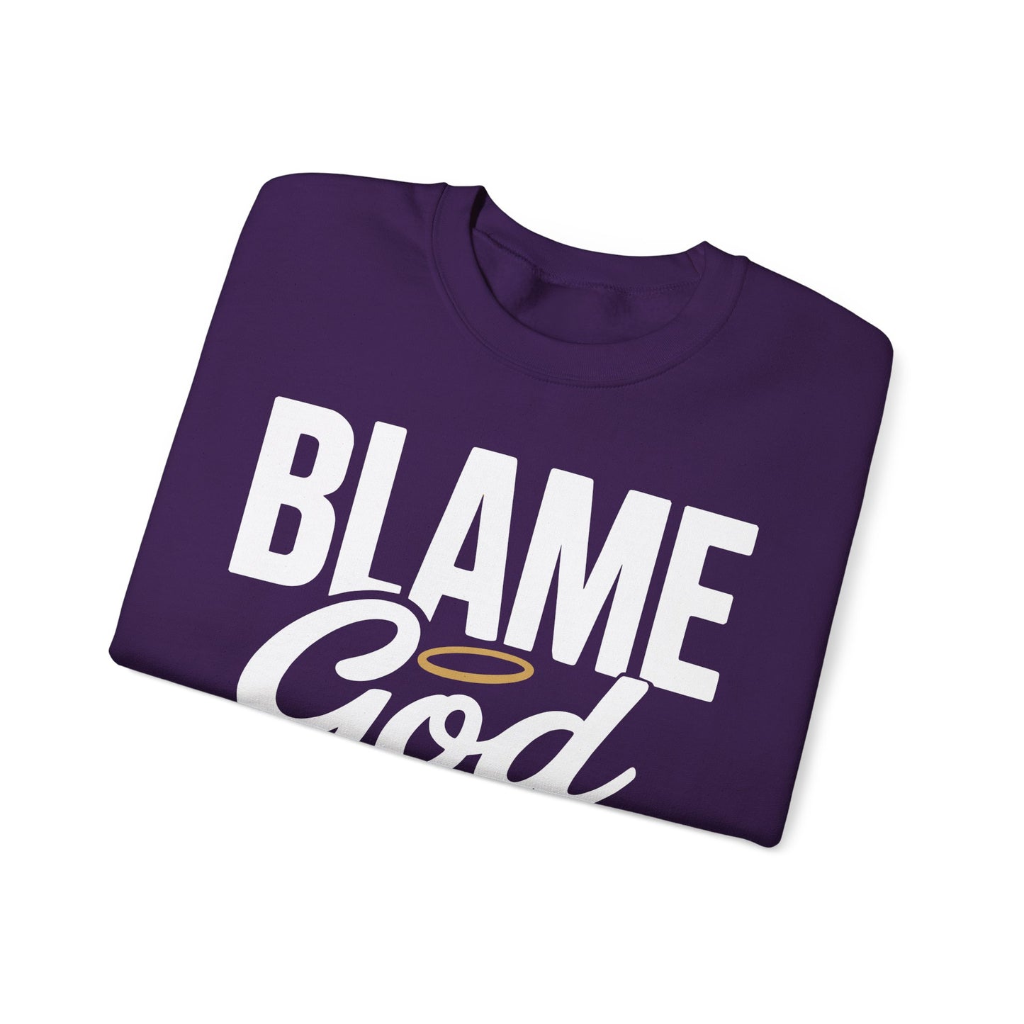 Blame God (Halo) | Unisex Heavy Blend™ Crewneck Sweatshirt