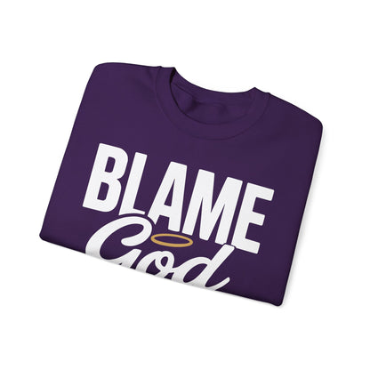 Blame God (Halo) | Unisex Heavy Blend™ Crewneck Sweatshirt