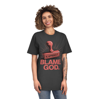 Blame God (Stamp) | Unisex Faded Shirt