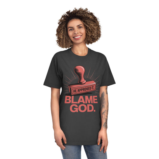 Blame God (Stamp) | Unisex Faded Shirt
