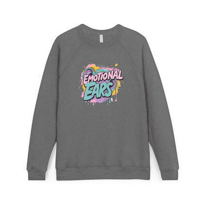 Emotional Ears (Paint) | Unisex Sponge Fleece Raglan Sweatshirt