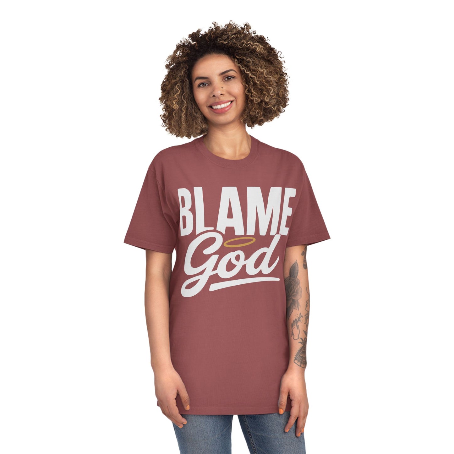 Blame God (Halo) | Unisex Faded Shirt