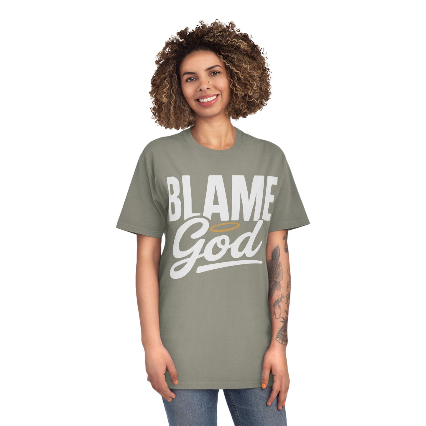 Blame God (Halo) | Unisex Faded Shirt