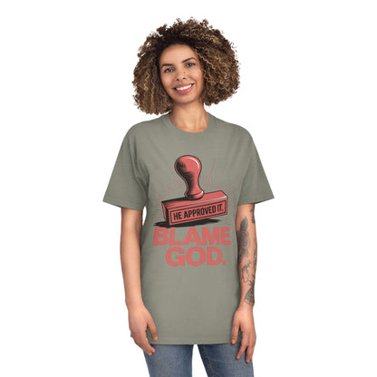 Blame God (Stamp) | Unisex Faded Shirt