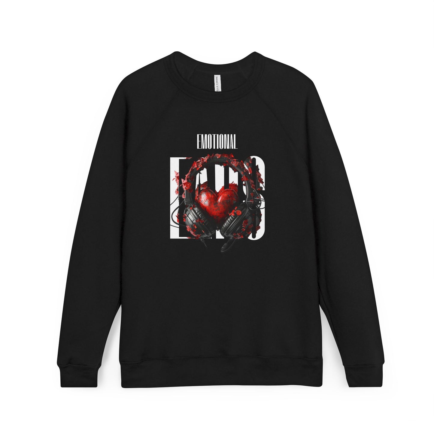 Emotional Ears (Goth) | Unisex Sponge Fleece Raglan Sweatshirt