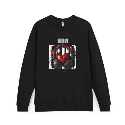 Emotional Ears (Goth) | Unisex Sponge Fleece Raglan Sweatshirt