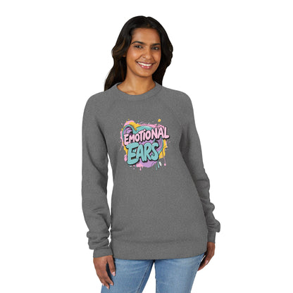 Emotional Ears (Paint) | Unisex Sponge Fleece Raglan Sweatshirt