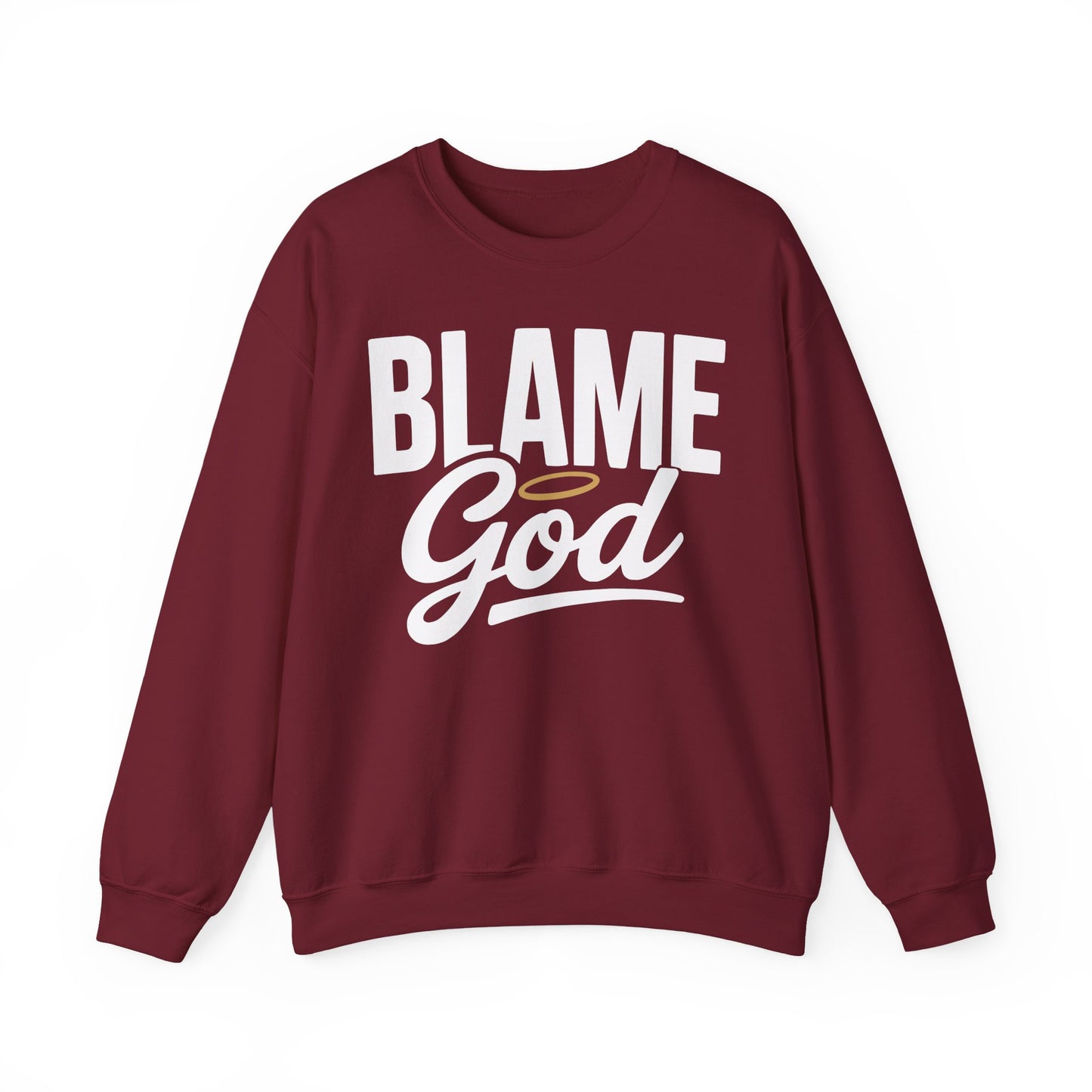 Blame God (Halo) | Unisex Heavy Blend™ Crewneck Sweatshirt