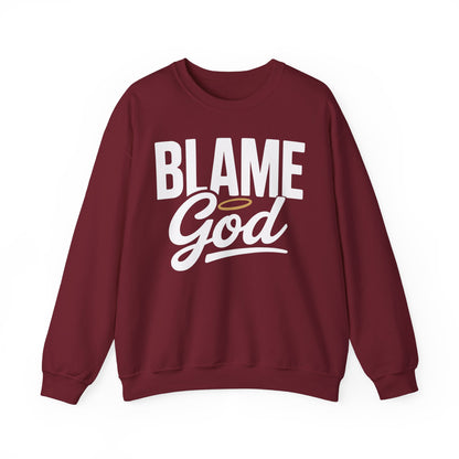 Blame God (Halo) | Unisex Heavy Blend™ Crewneck Sweatshirt
