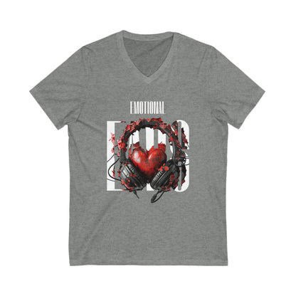 Emotional Ears (Goth) | Unisex Short Sleeve V-Neck Tee