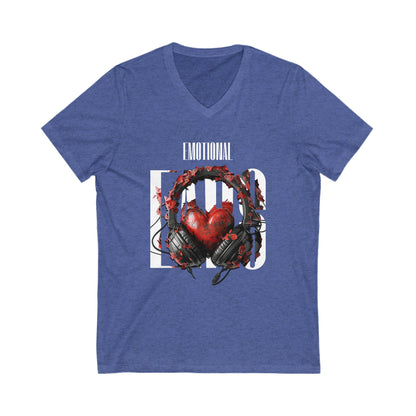 Emotional Ears (Goth) | Unisex Short Sleeve V-Neck Tee