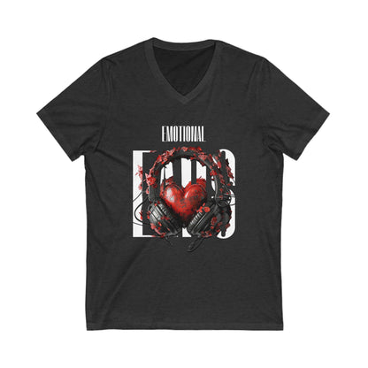 Emotional Ears (Goth) | Unisex Short Sleeve V-Neck Tee