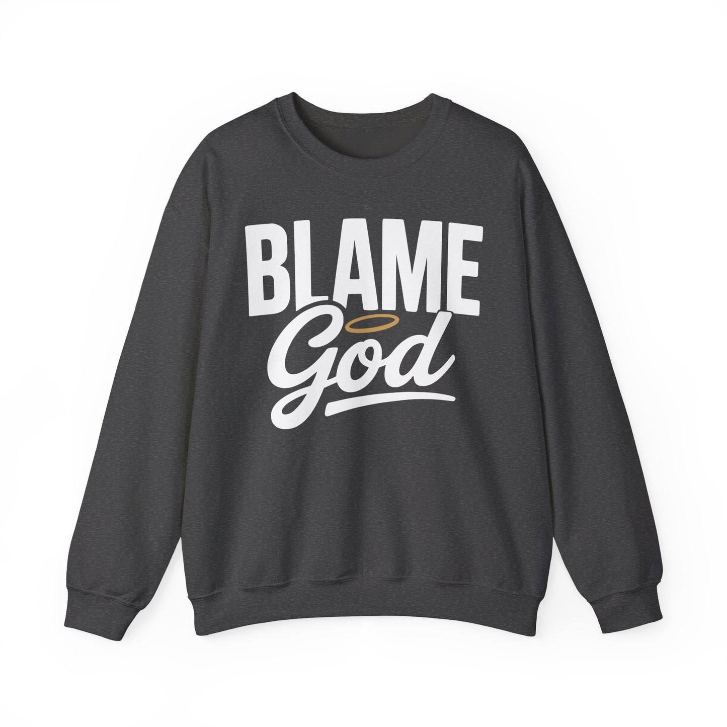 Blame God (Halo) | Unisex Heavy Blend™ Crewneck Sweatshirt