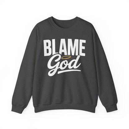 Blame God (Halo) | Unisex Heavy Blend™ Crewneck Sweatshirt