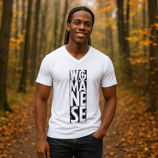 WOMANESE | Unisex Short Sleeve V-Neck Tee