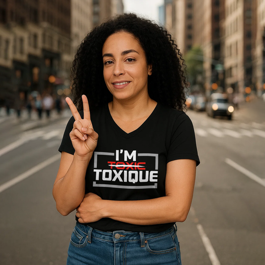 I'm Toxique (Squared) | Unisex Short Sleeve V-Neck Tee